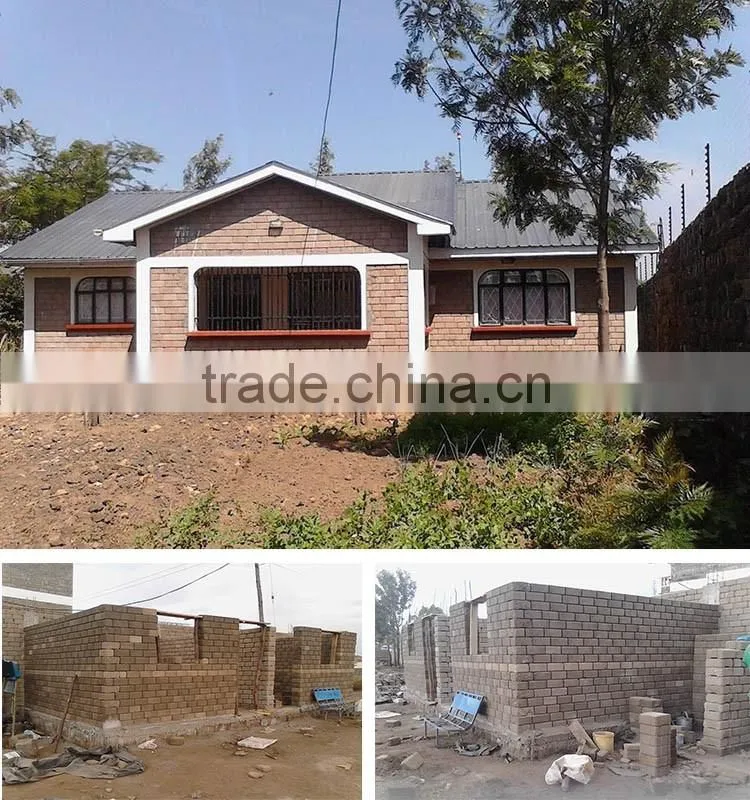 WT2-20M diesel engine mud brick making machine with hopper and mixer