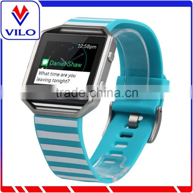Soft Rubber Wrist Band Watch Strap For Fitbit Blaze, For Fitbit Blaze Silicone Wrist Strap