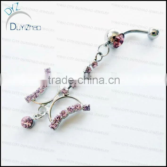 2013 new products beautiful navel piercing nickel free belly button rings