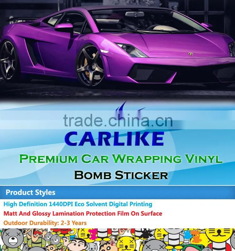 HD-026 CARLIKE Stretchable Sticker Bomb Car Wrap Vinyl Film