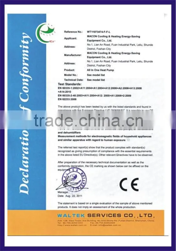 CHINA MACON Air Source All In One Heat Pump