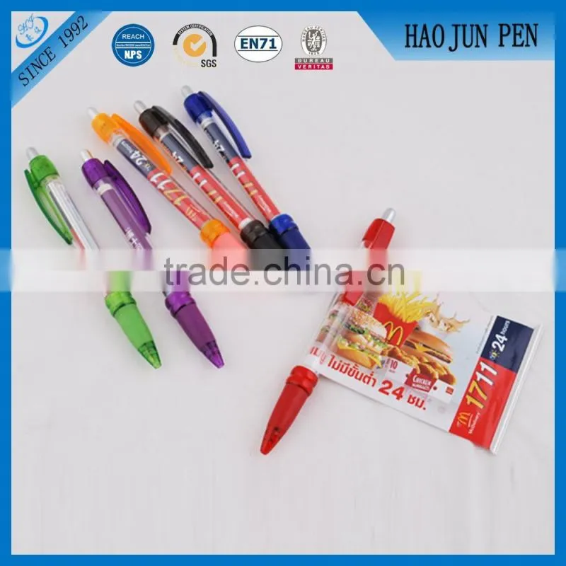 Hot Sales Banner Roller Ball Pen With Paper Inside,Adversting Banner Plastic Banner Roller Pen