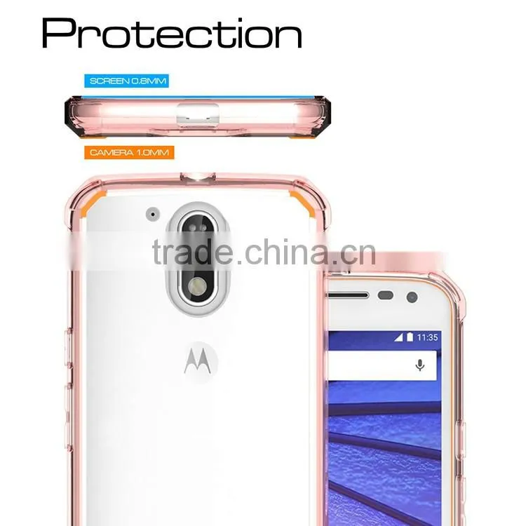 PC Back Cover Crystal Bumper Hybrid Protective Case for Motorola Moto G4