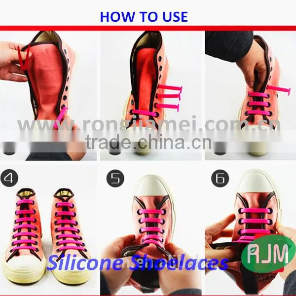2015 wholesale popular no tie Elastic Lace lock shoelace