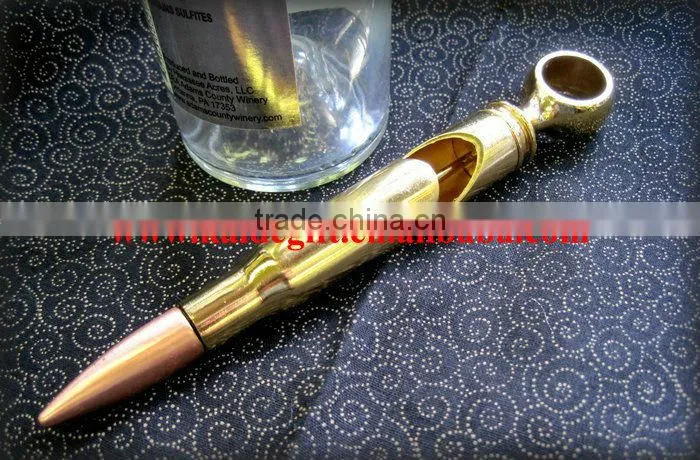 2016 new design stainless steel 50 caliber bullet bottle opener