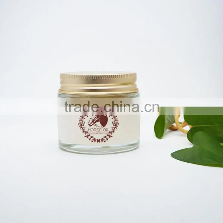 70g Cream Jar Glass Jar with gold cap candy jar (price without sticker) Horse oil bottle