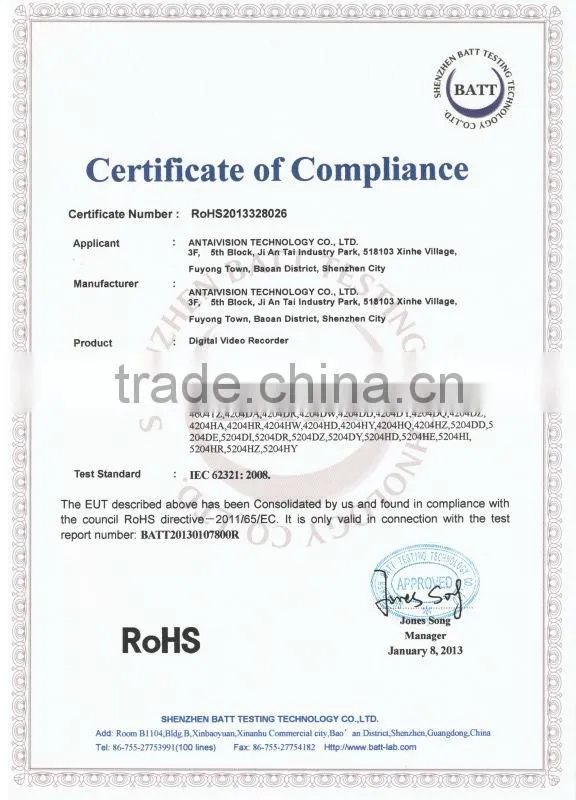 New products AHD DVR 4CH 1080P Real time DVR recorder