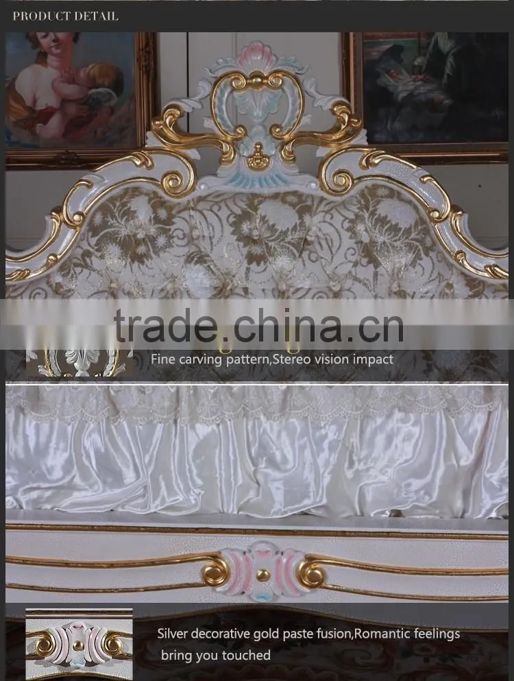 2016 Top sale Luxury Italian bed classic 0antique bed Hot sell europe designs king size beds 1411CJ
