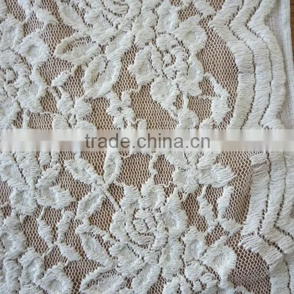 High quality custom wholesale bridal dress cheap white cotton lace fabric