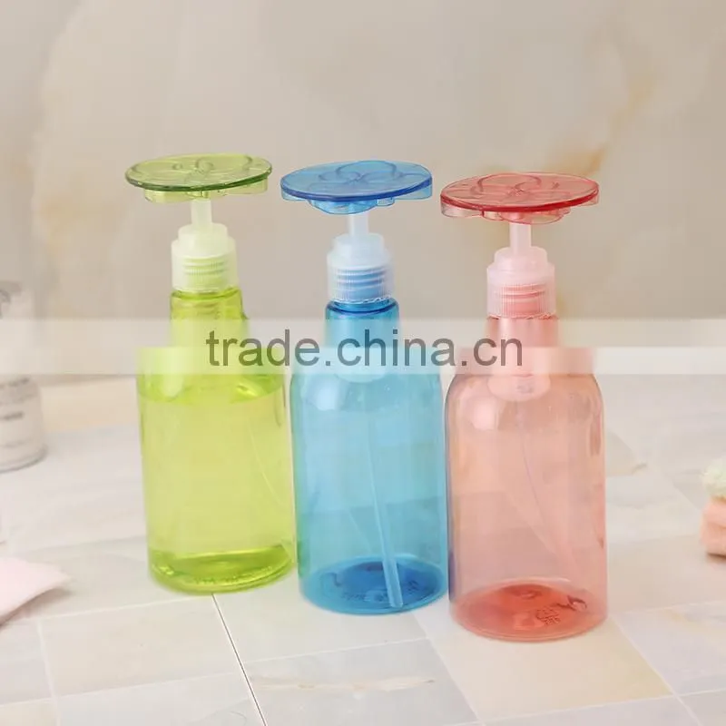 NEW DESIGN 300ml flower shaped PET spray bottle press water mist perfume atomizer spray bottle refillable