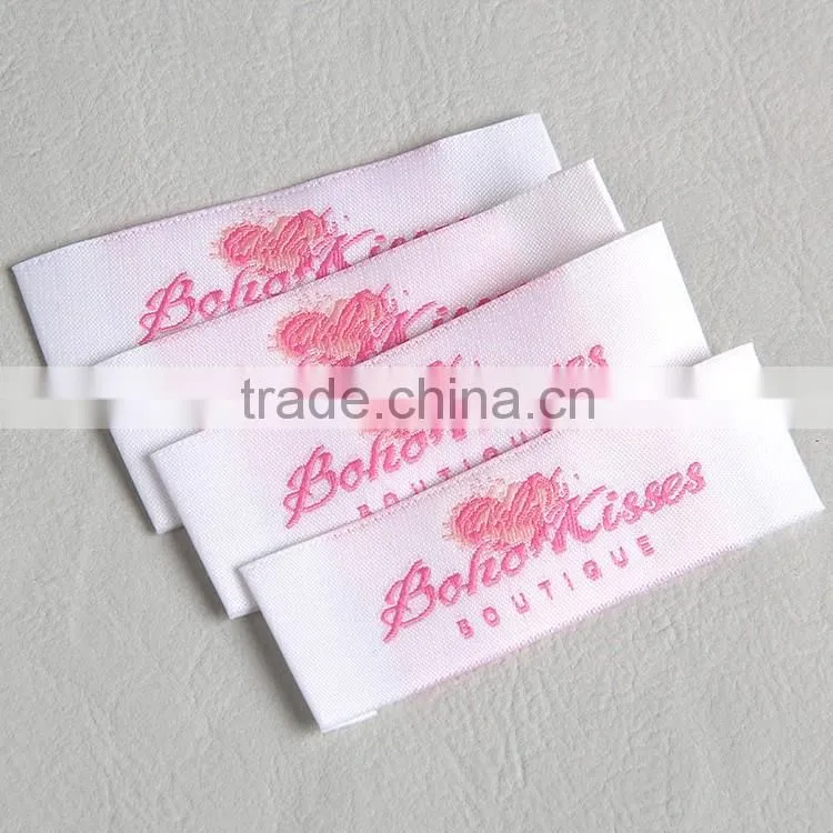 Label factory custom normal weaving neck label for women's Bohemian dress