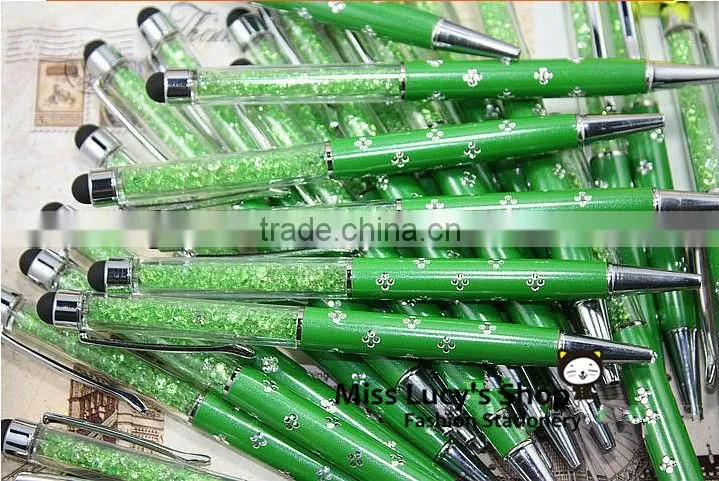 2013New Korean stationery kawaii cute novelty diamond ballpoint for ipad for iphone touch pen