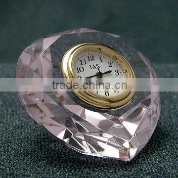 Laser Etched Crystal Clock Award Gift for Corporate Souvenirs