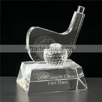 Hot sale cheap crystal glass cricket trophies plaque for sports souvenir