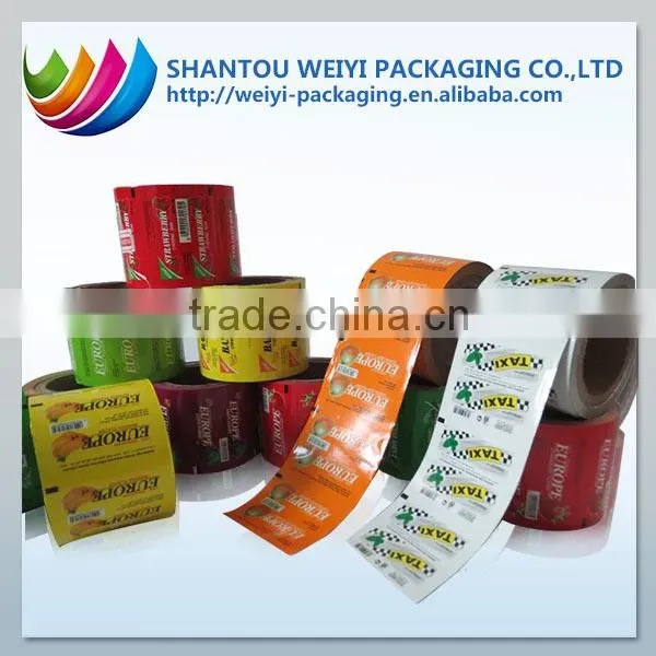 Manufacturer wholesale food grade plastic film roll for snack packaging/packaging film