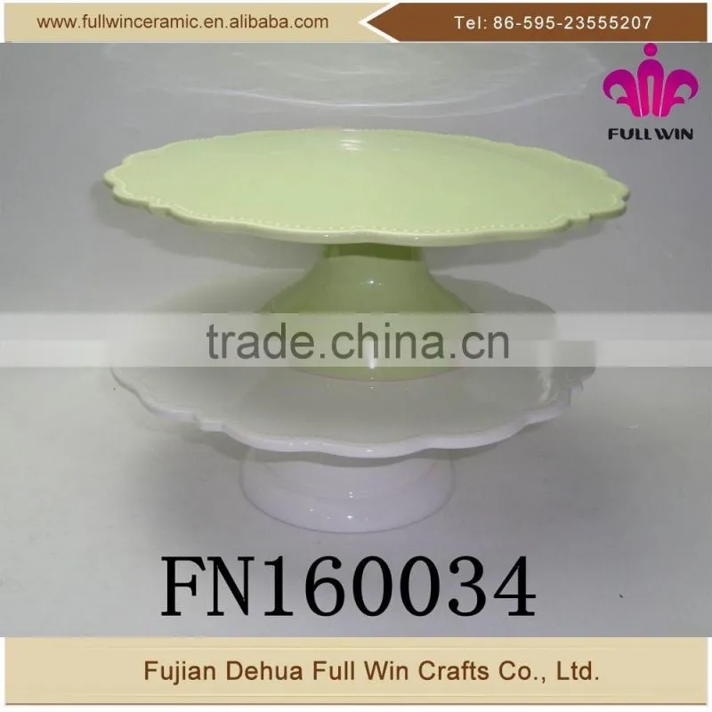Color assorted ceramic cake stand plate