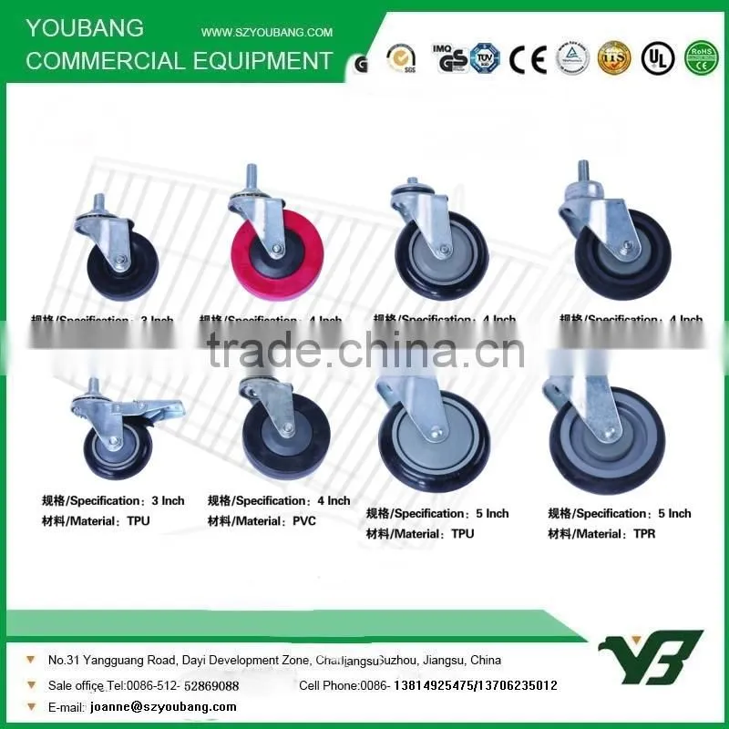4 inch hand shopping trolley caster wheel for supermarket