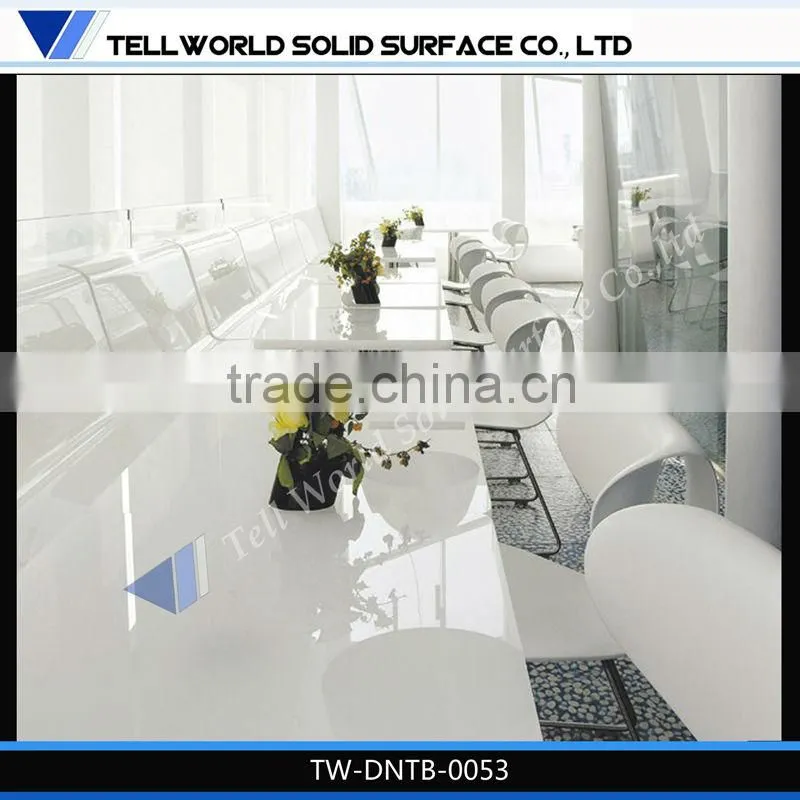 Commercial furniture Artificial stone top dining table