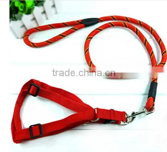 Wholesale Double Colors Styles Round Rope Fiber High Quality Strong Dog Pet Leashes