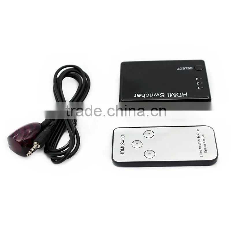 3 in 1 out ir remote mini HDMI switch