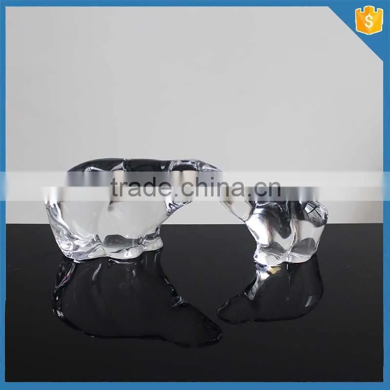 Handmade antique crystal glass animal figurines