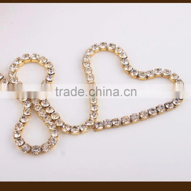 2016 Fashion Jeweled Ornaments Rhinestone Cup Chain for High Heels