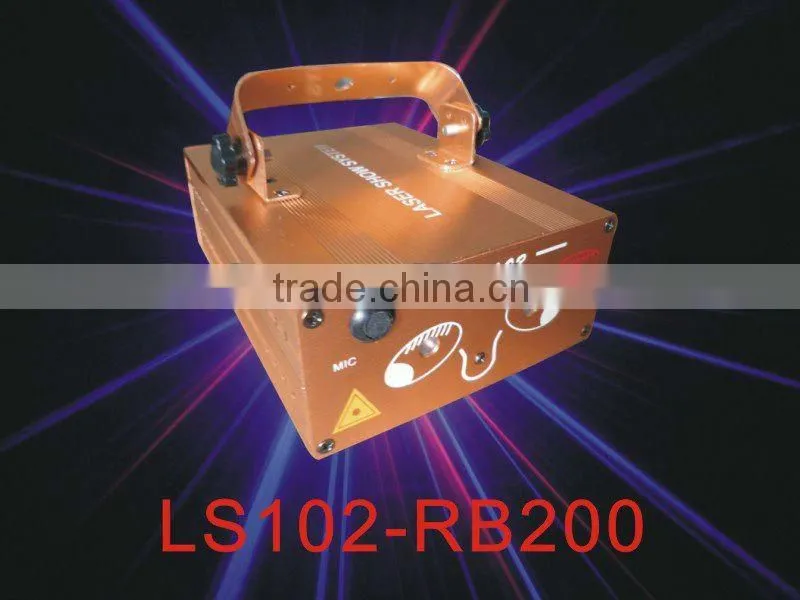 Red and Blue 200mW Multi Grating Effects Laser Light with Step Motor