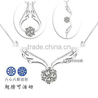Factory Price s925 Silver Jewelry Real White Gold Plated 925 Sterling Silver Jewelry