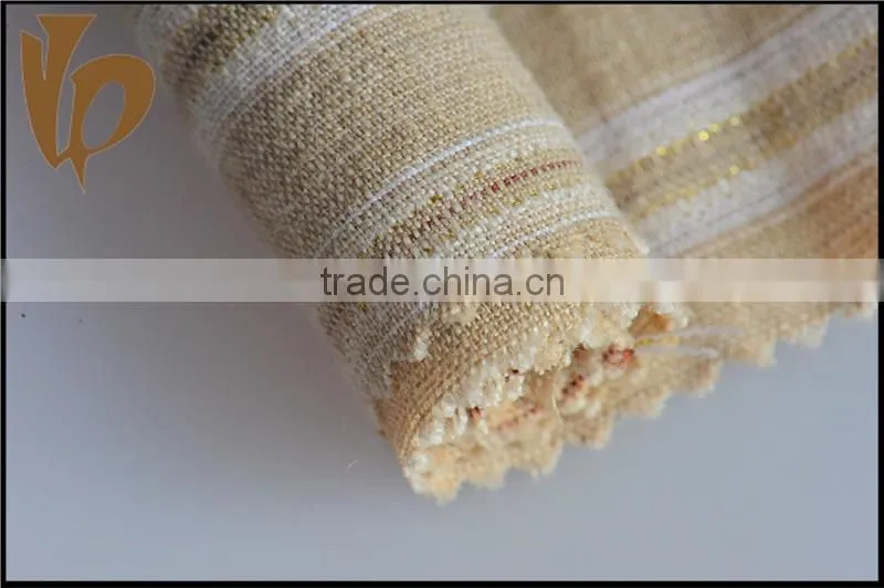 yarn dyeing linen metallic fabric with lurex with 6% polyester