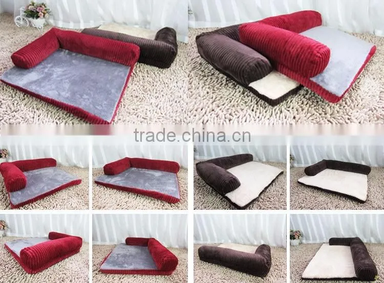 High quality corduroy luxury pet dog bed wholesale