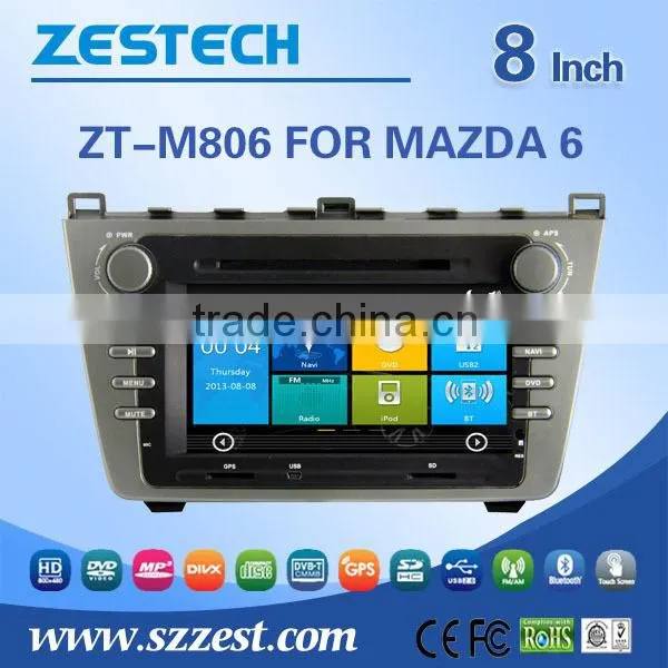 ZESTECH GPS digital media player car dvd cd player FOR MAZDA 6 with Win CE 6.0 system 800MHz 3G Phone GPS DVD BT