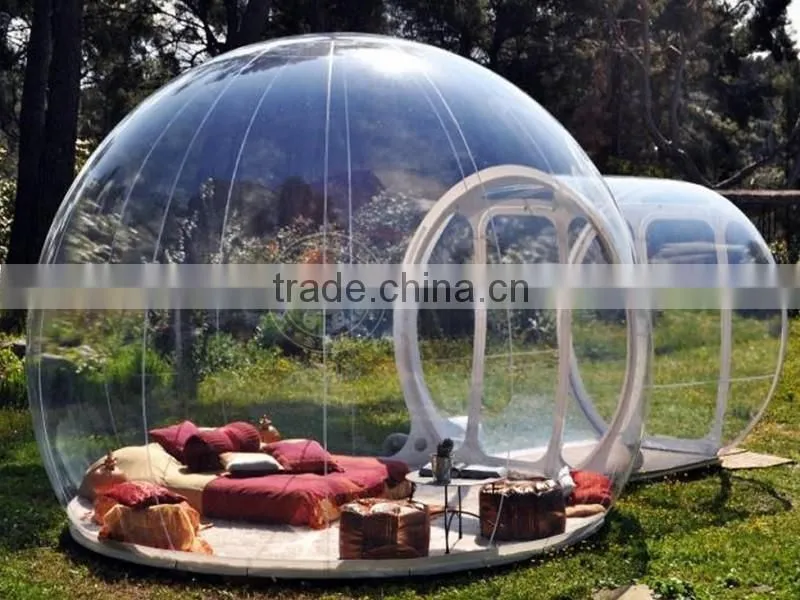 Outdoor PVC Camping Bubble Igloo Tent Clear Inflatable Lawn Transparent Tent For Sale
