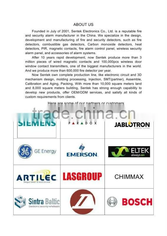 UL CE approved wired magnetic door switch
