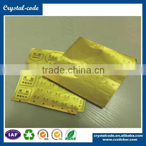 Self-adhesive aluminum foil paper aluminium foil sticker