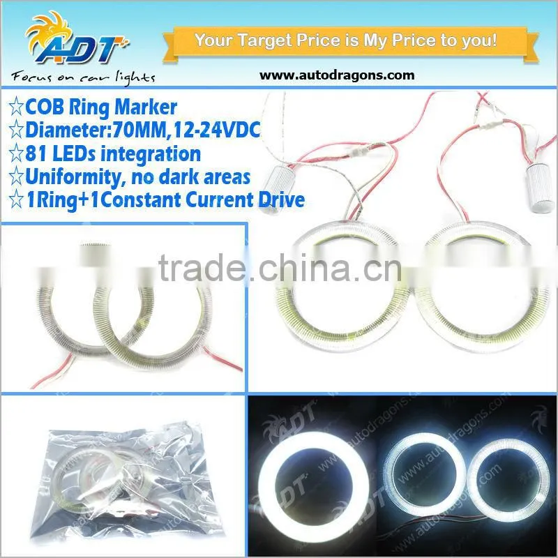 140MM 120MM 100MM 80MM 70MM COB Angel Eyes LED Halo Ring For All Cars