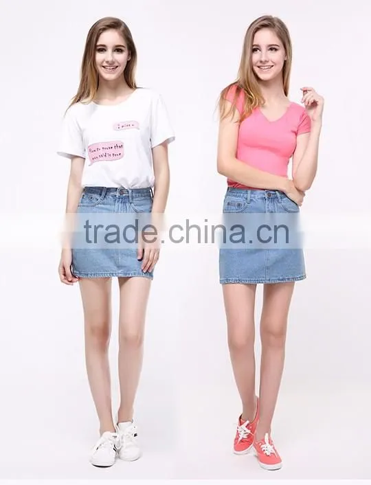 Hot Sale New style Popular 100%cotton jean skirts for women skirt SK-01