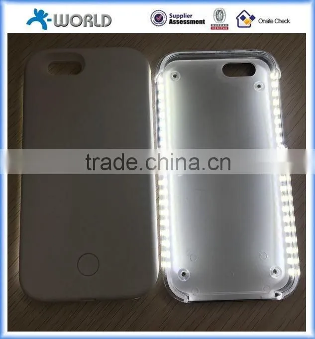 Flashing light selfie use Illuminated LED light up phone case