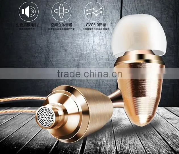 colorful metal earphone with microphone