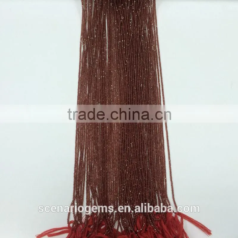#MZZ Natural Semi-Precious Roundel Faceted Gemstone Beads Garnet