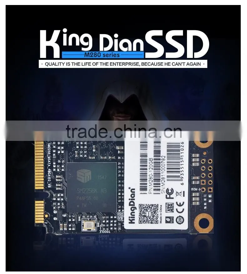Top SSD wholesale Kingdian SSD external hard disk drive MSATA 120GB internal Solid state Disk for laptop(M280 120GB)