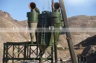 Industrial cyclone air separator in grinding plant