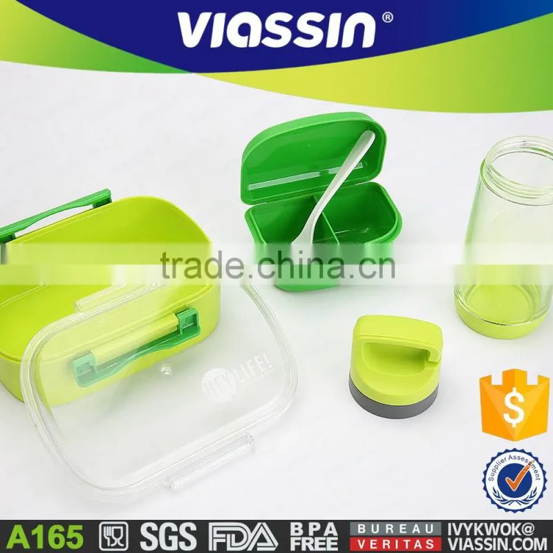 A165 lunch box with lock and water bottle