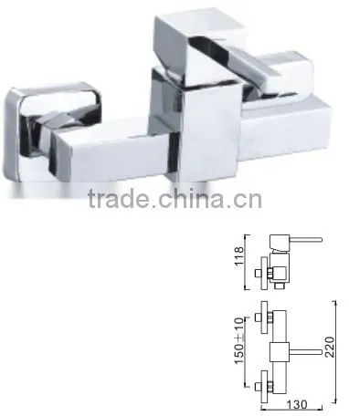 25mm brass body single handle wall mounted bath shower faucet