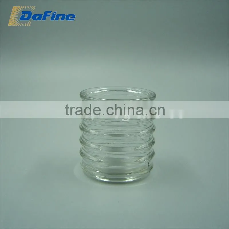80ml Clear Cylinder Art Deco Glass Vase/ Potpourri Jars