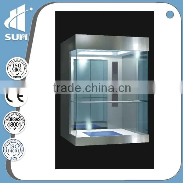 Zhejiang elevator manufacturer glass cabin elevator
