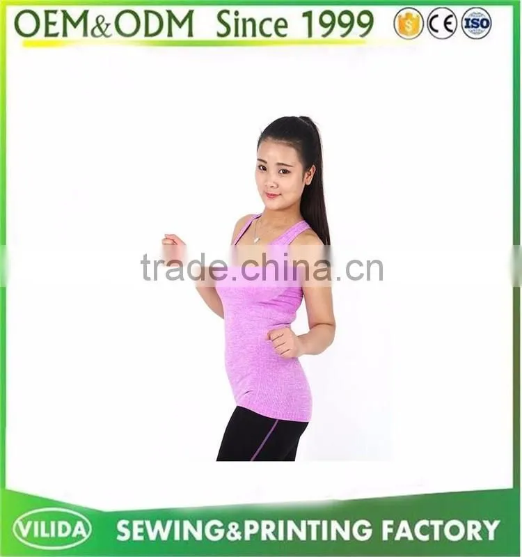 Bulk Fitness Bodybuilding Tank Top Bamboo Fiber Cotton Plain Custom Women Grey Tank Top OEM