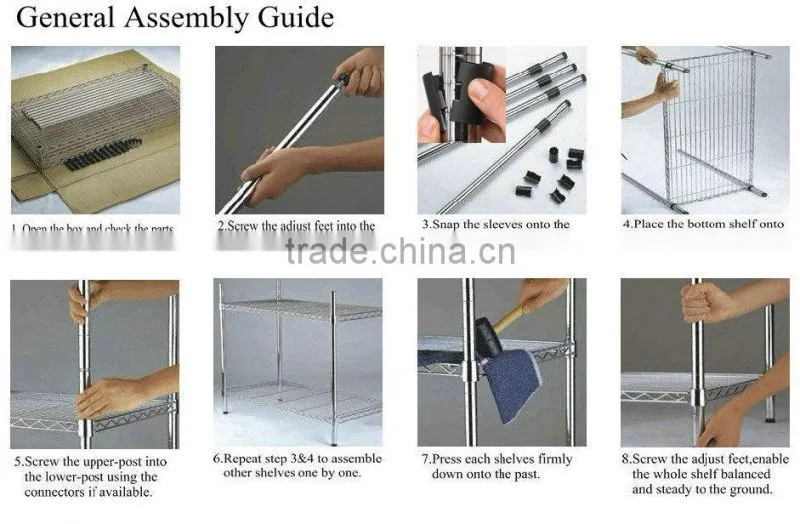 RH-HZM53-12020 five layers metal wire shelf Wire shelving rack 1200*530*2000mm commodity shelf wire mesh rack