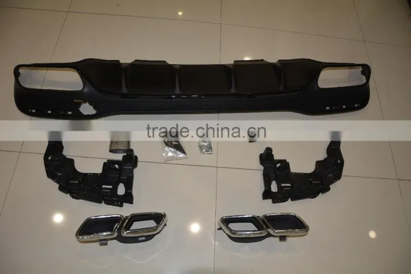 W166 GLE63 AMG rear diffuser with exhaust tips muffler pipe