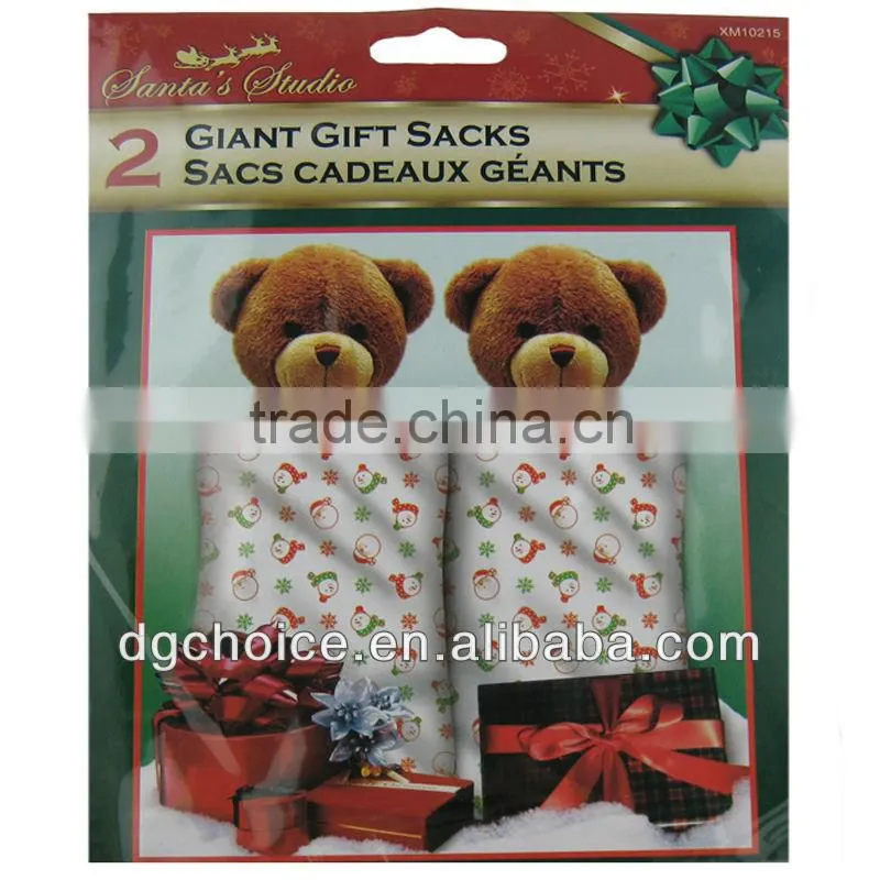 Biodegradable colored and high quality Christmas plastic giant gift bags