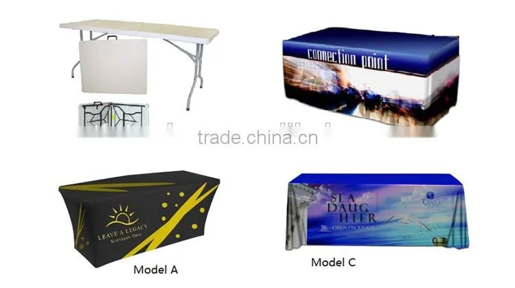 Flame Retardant Trade Show Stretch Polyester Table Cloth